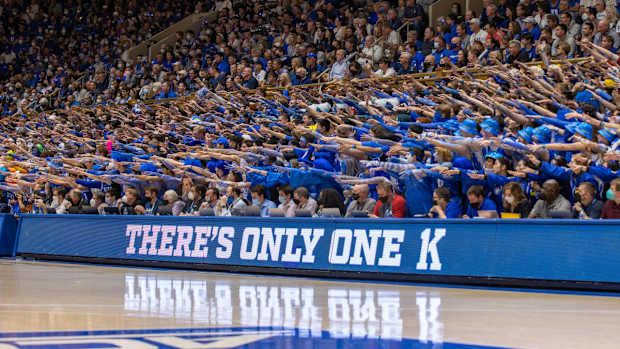 Cameron Crazies during Coach K's final game at Cameron Indoor